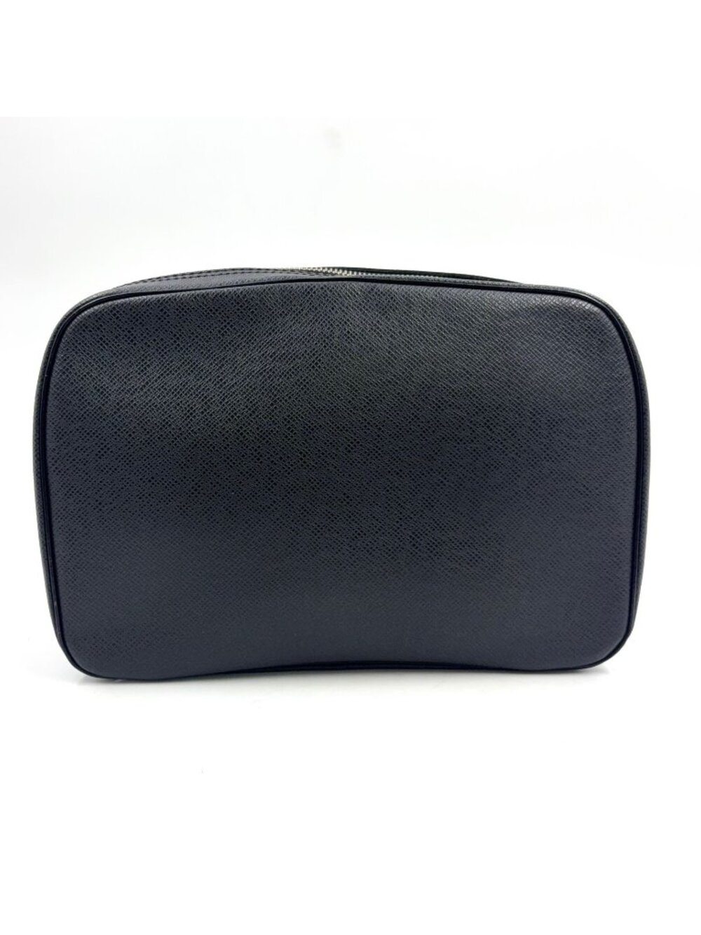 Louis Vuitton Trousse Toilette GM Taiga Ardoise Leather Black Pouch Silver